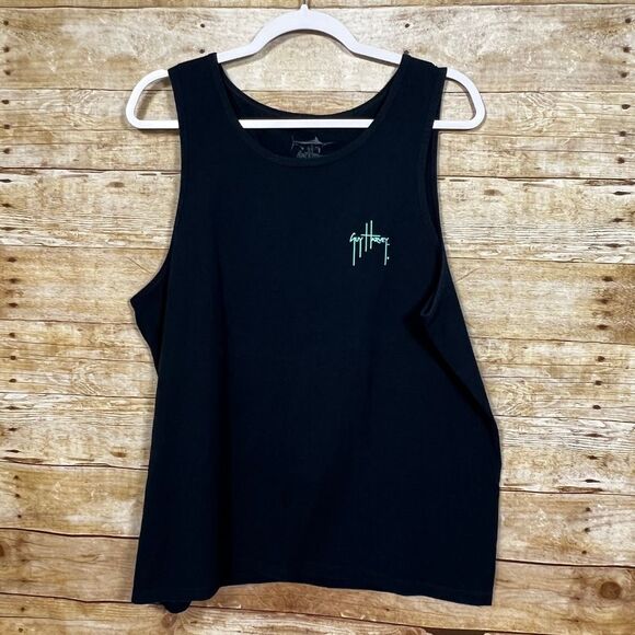 GUY HARVEY MARLIN GRAPHIC REGULAR FIT CASUAL COASTAL BEACH MUSCLE TANK SIZE LRG - Picture 1 of 3